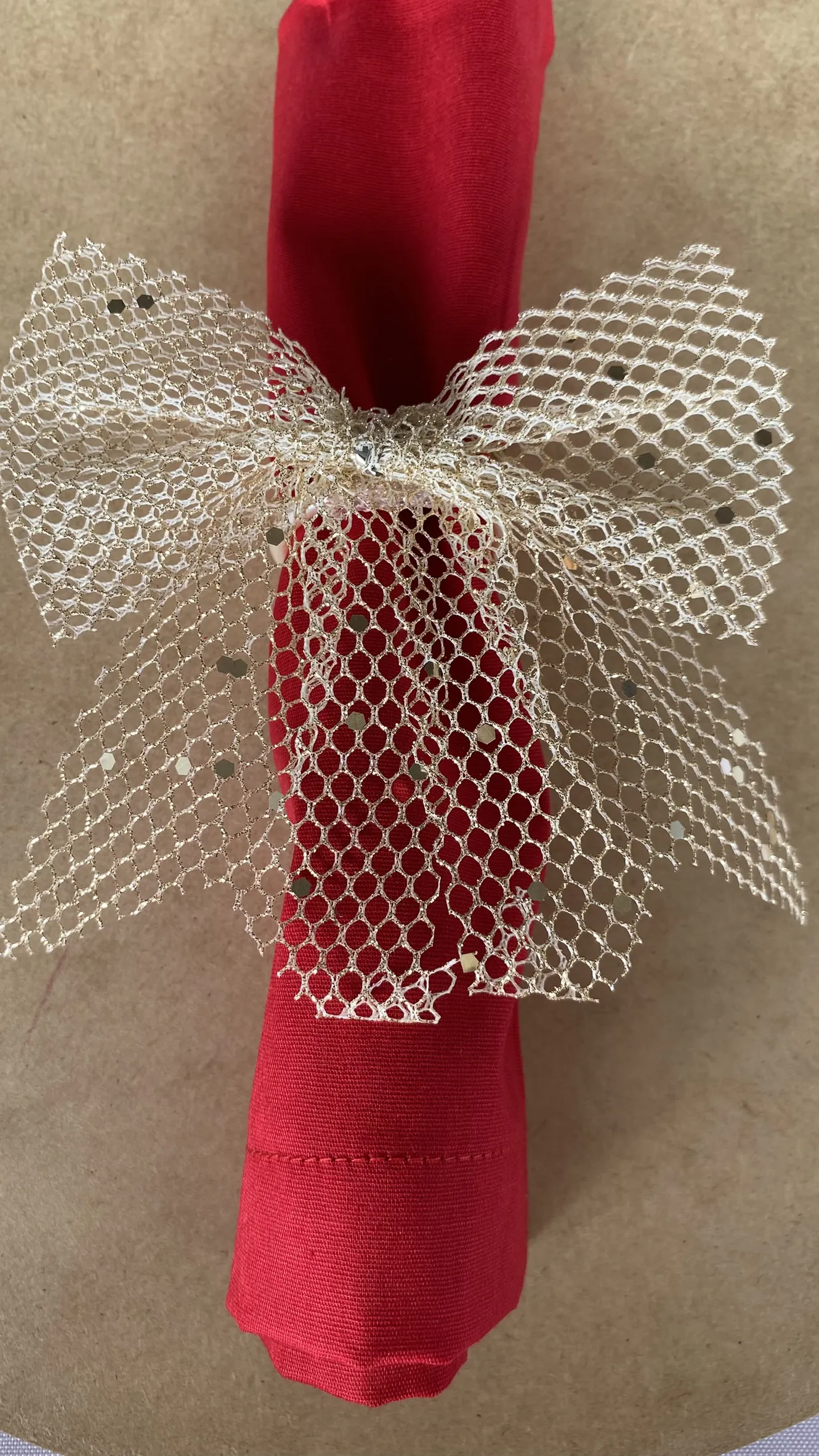 Porta-guardanapo Laço Dourado - Image 2